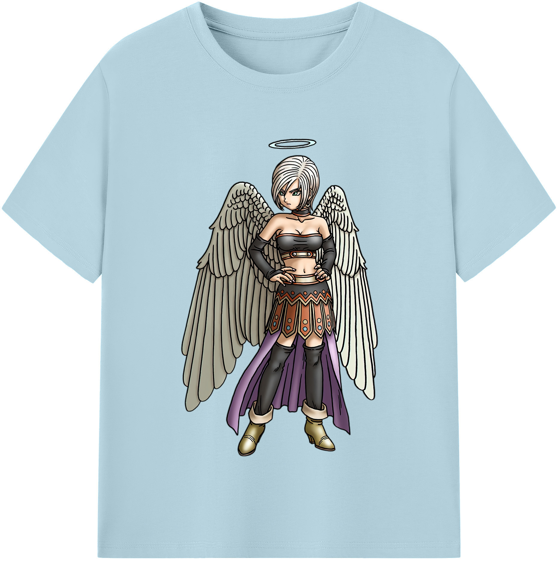 （画像用） ドラゴンクエスト Doragon Kuesuto Dragon Quest 綿100％半袖Tシャツ（フロントプリント）